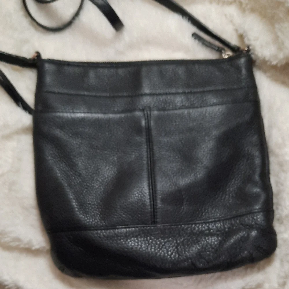 Calvin Klein Black Leather Crossbody Bag